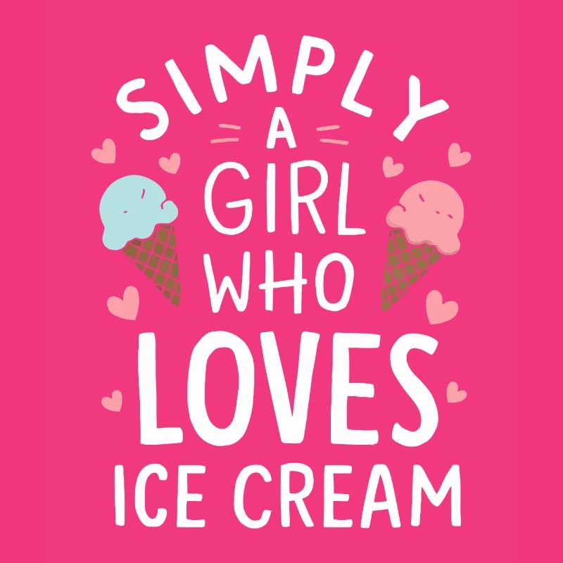 Simplement une fille qui aime la crème glacée Crème glacée drôle