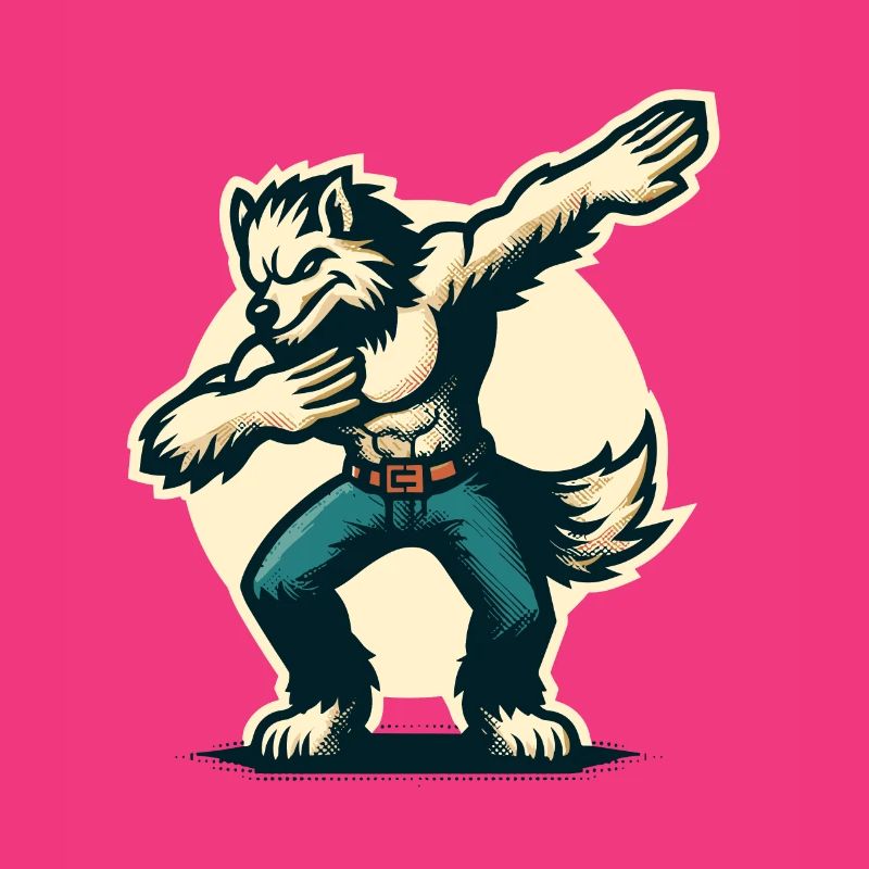 Dabbender Werwolf Lustiges Dabbing Design