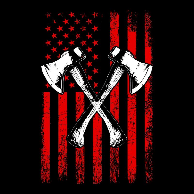 axe throwing american flag
