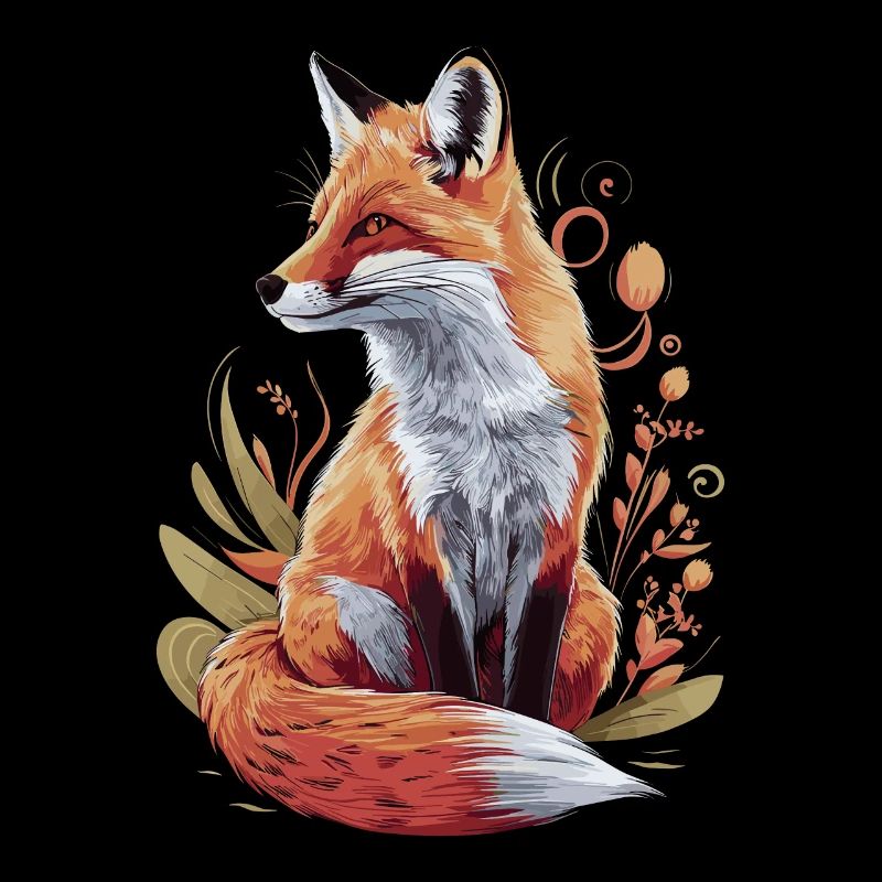 Fox Artistic Design Flowers