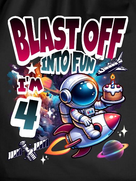 Astronaut 4th Birthday Space