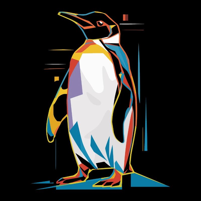 Colorful Geometric Penguin