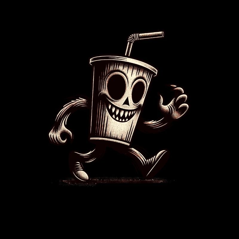 Scary drinking cup drinks for scary movies
