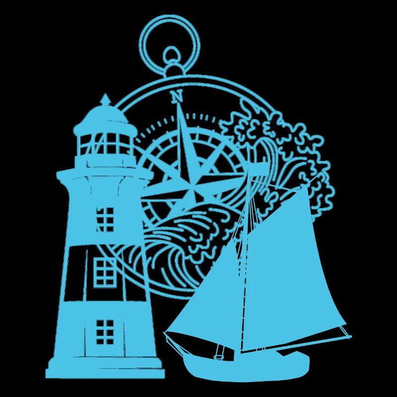 maritim Kompass Segelschiff Leuchtturm