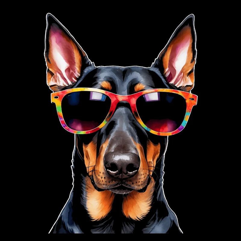 Doberman lunettes de soleil chien drôle Design impression