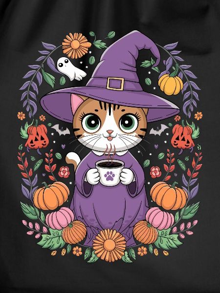 Kitten Witch Halloween Magic