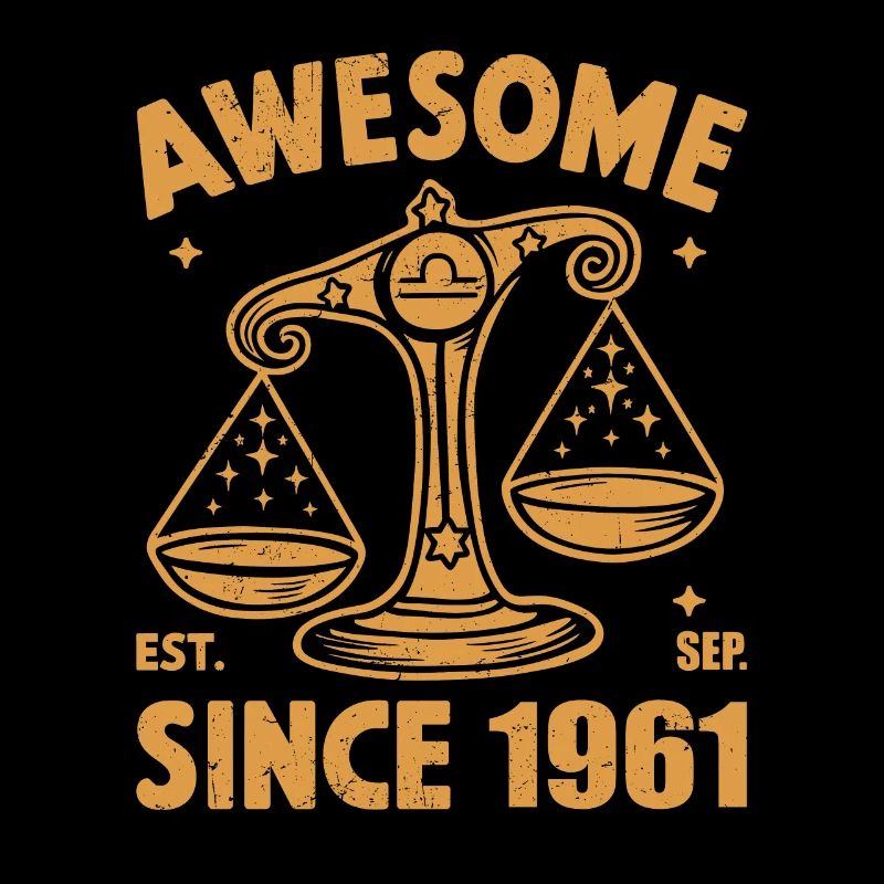 Awesome Since 1961 Libra Geburtstag
