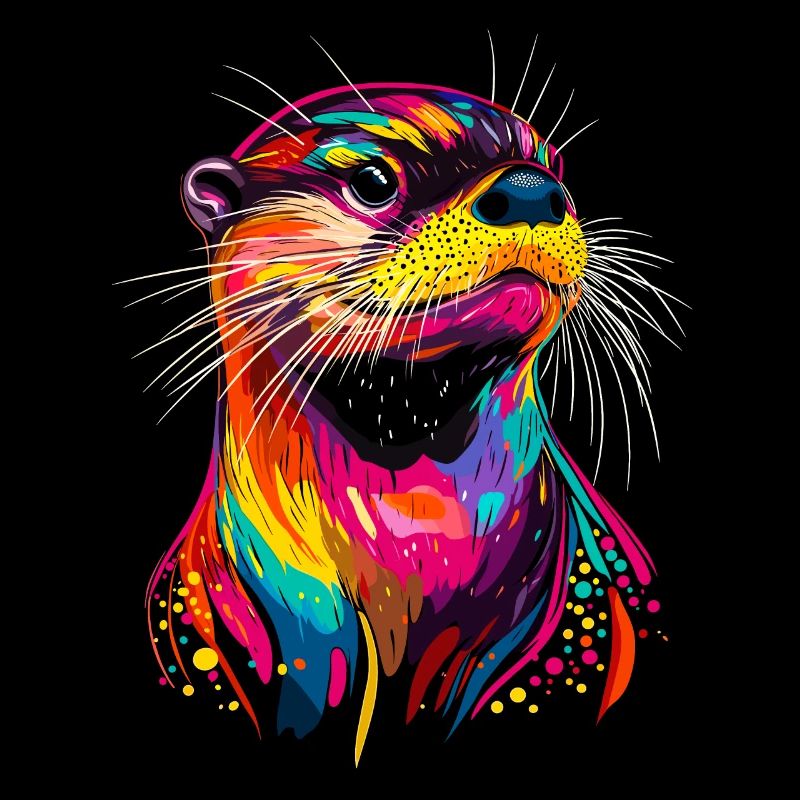 Otter Bunt Regenbogen Seeotter Marder Süße Otter