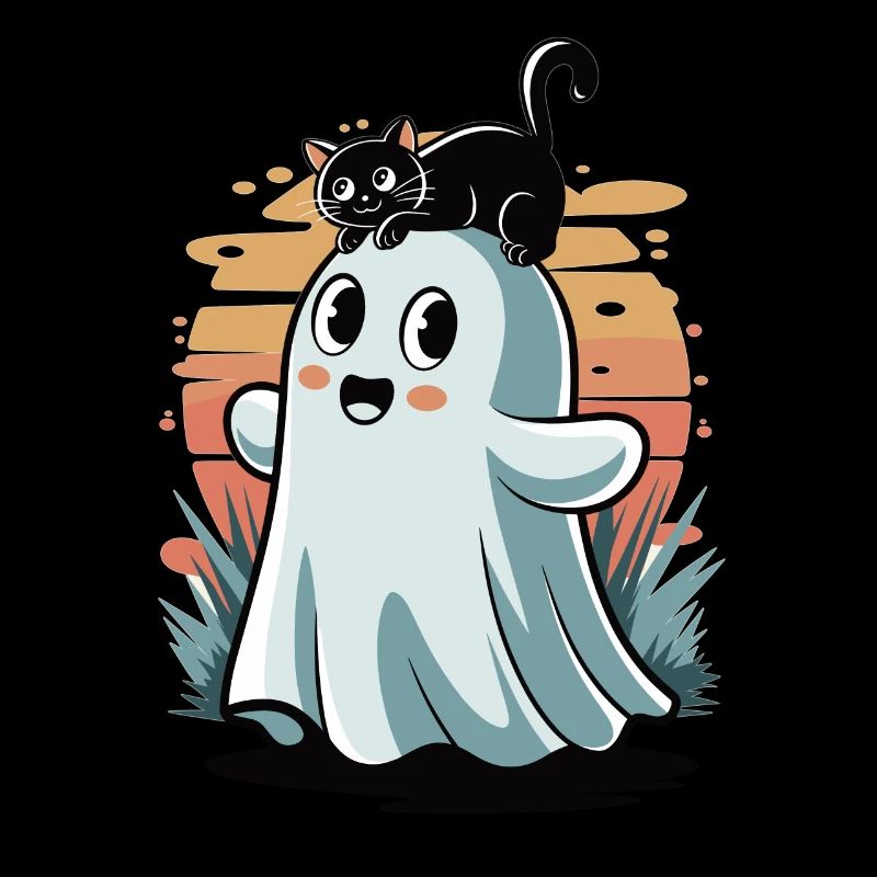 Ghost meets cat