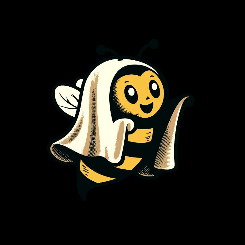Funny Bee Ghost Cute Ghost Bee