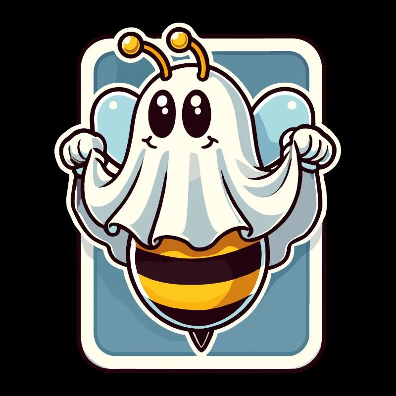 Funny Bee Ghost Cute Ghost Bee