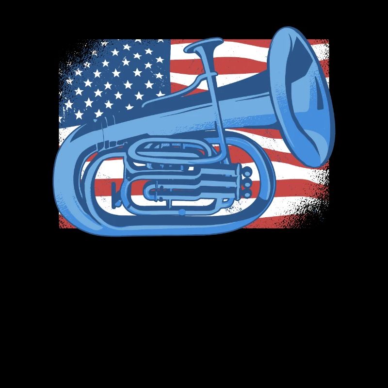 Euphonium American Flag Instrument Euphonist