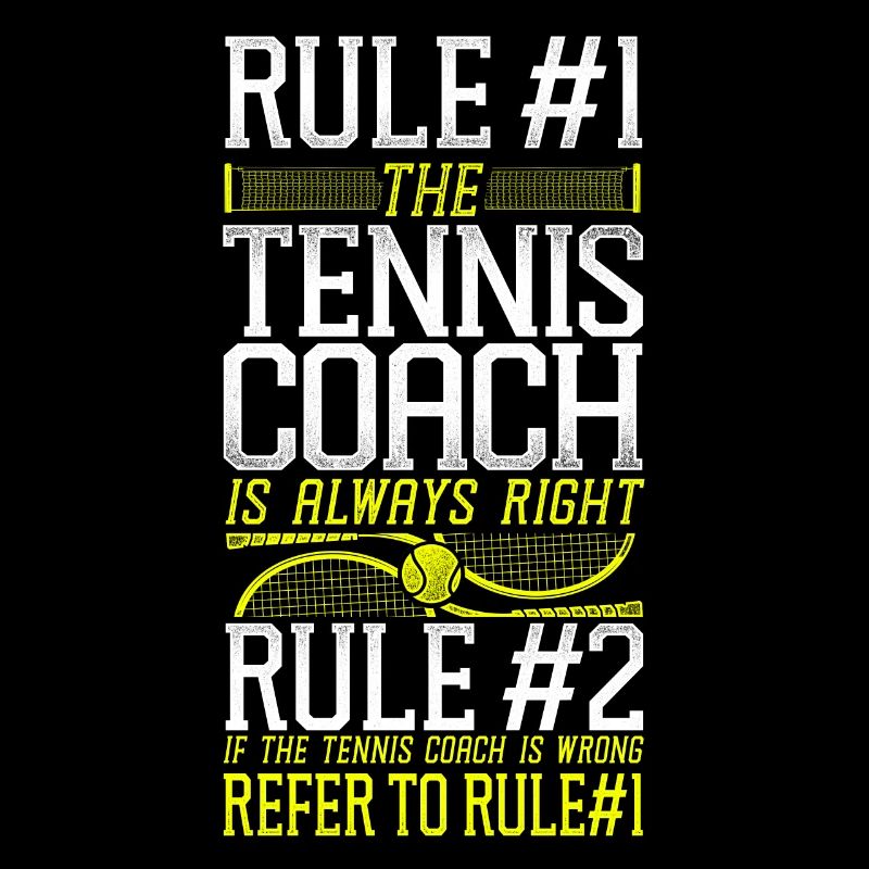 Funny Tennis Player Racket Coach