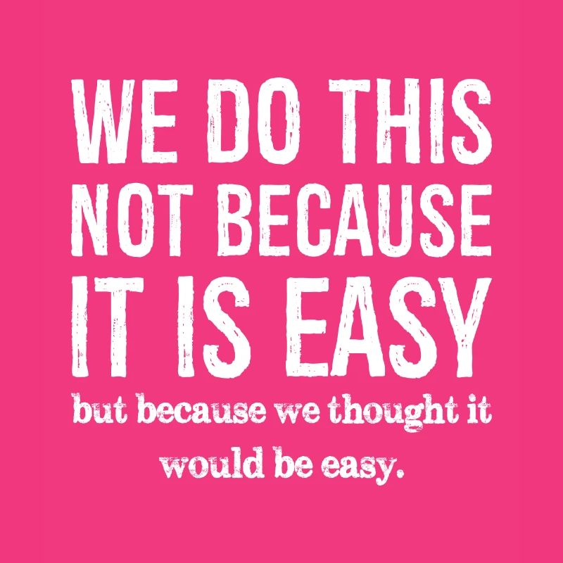 we do this not because it is easy