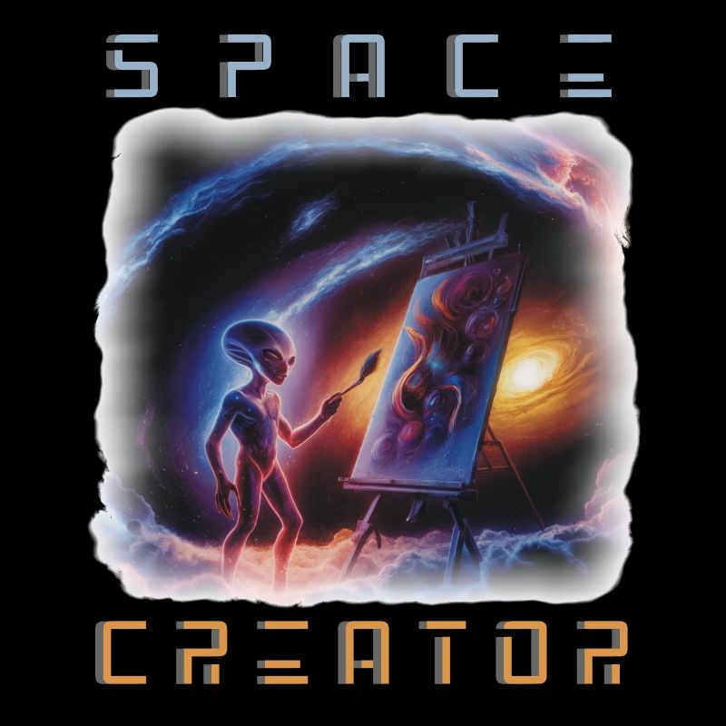 Galactic Alien Artist Canvas