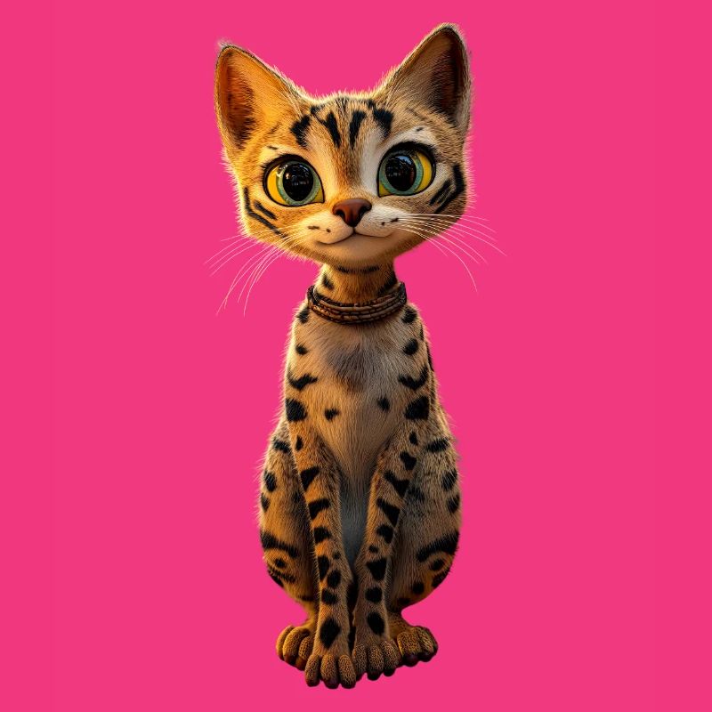 Savannah Chat Chat Maman Mignon Serval Léopard Chats