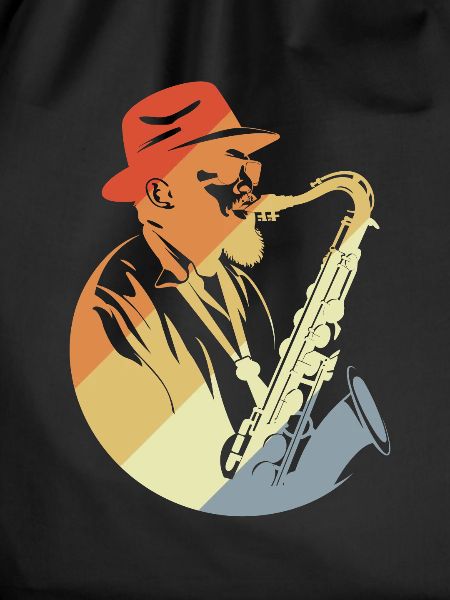 Saxophone Player Retro
