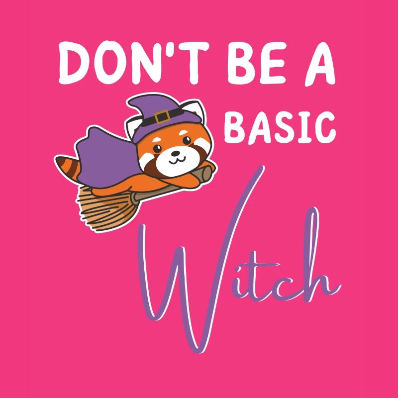 Rote Panda Halloween Hexen don't be a basic witch