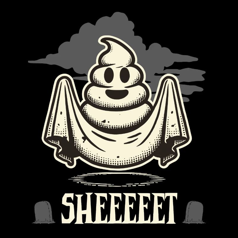 Halloween Caca Pile Ghost Sheet Fun