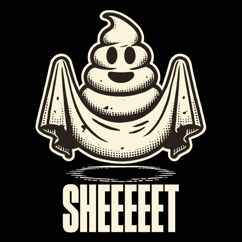 Halloween Caca Pile Ghost Sheet Fun