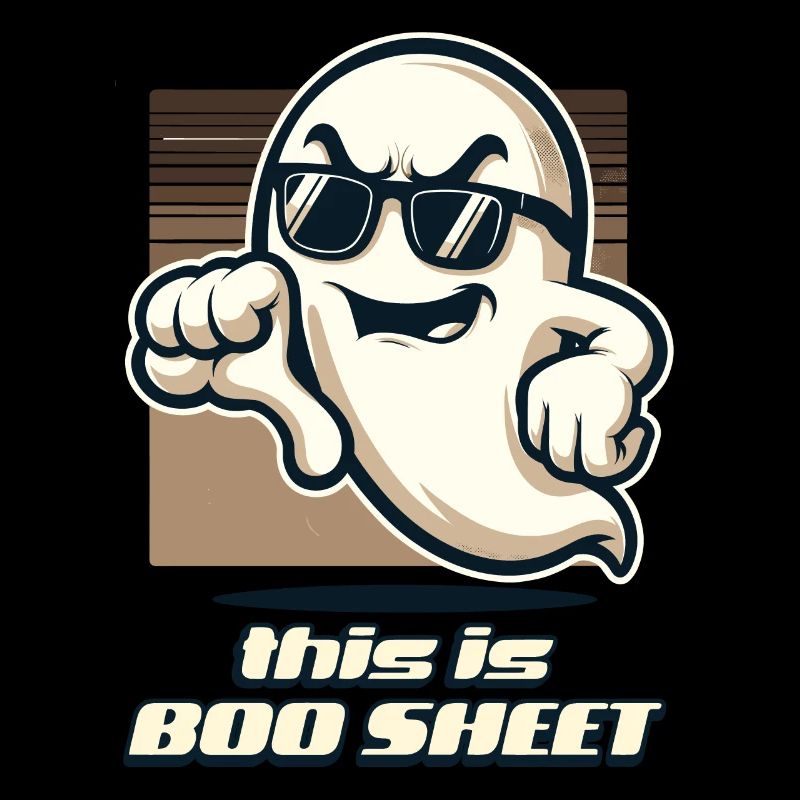 Funny Halloween Ghost This Is Boo Sheet
