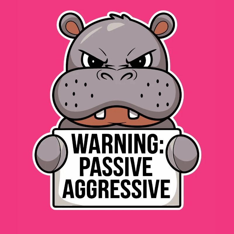 Warnung: Passiv Aggressiv Nilpferd