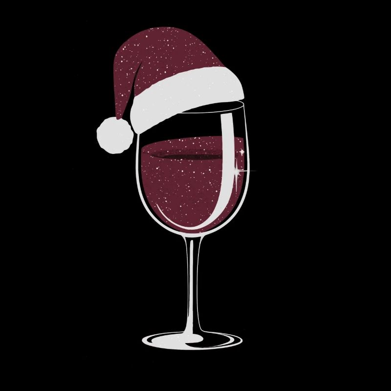 Elegantes Weihnachts-Weinglas