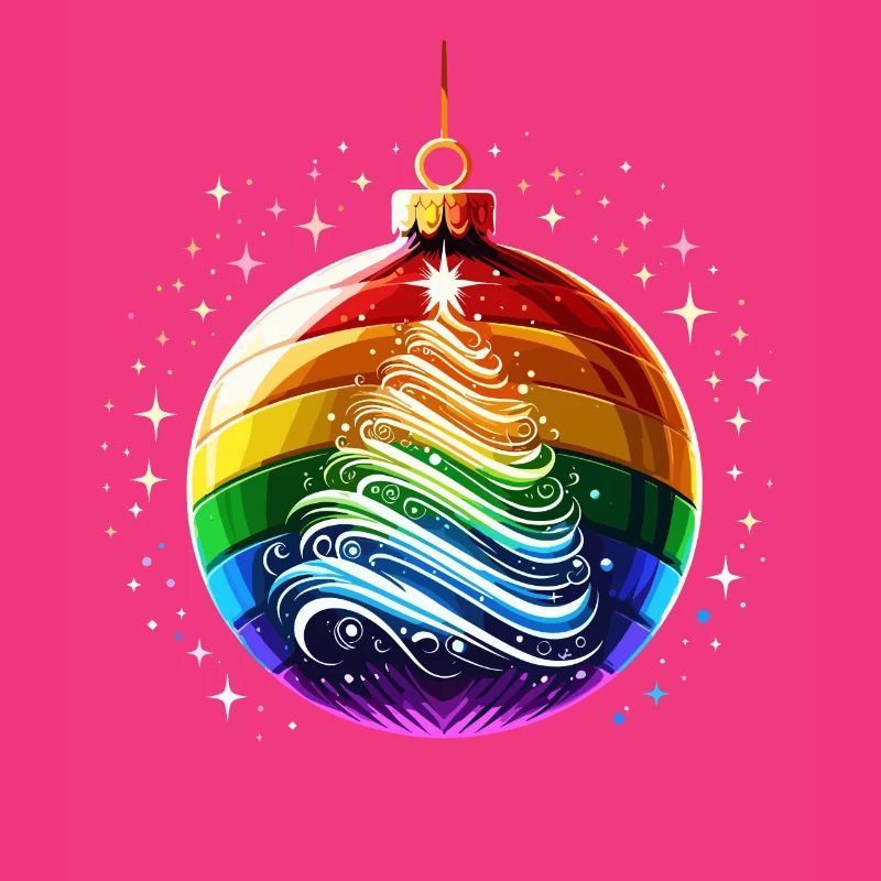 Regenbogen Weihnachtskugel