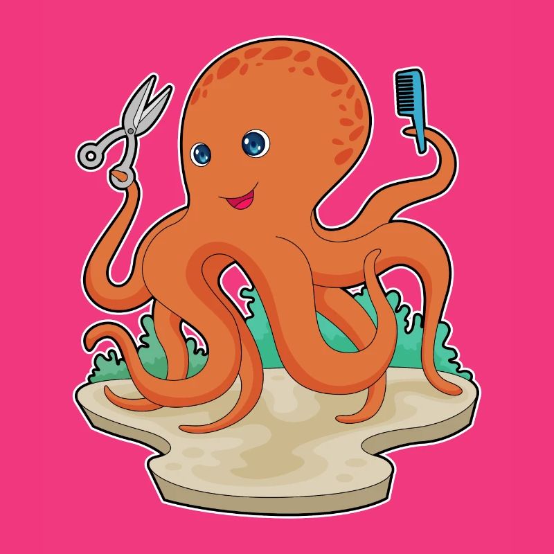 Octopus Coiffeur Ciseaux