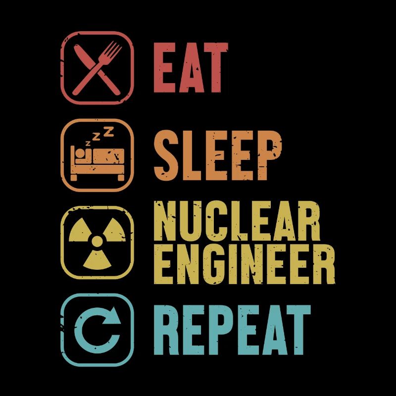 Essen Schlaf Nuklear Ingenieur Wiederholung Energie Nuklear