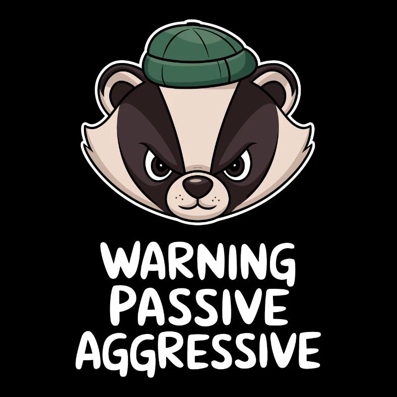Attention passive aggressive badger with cap