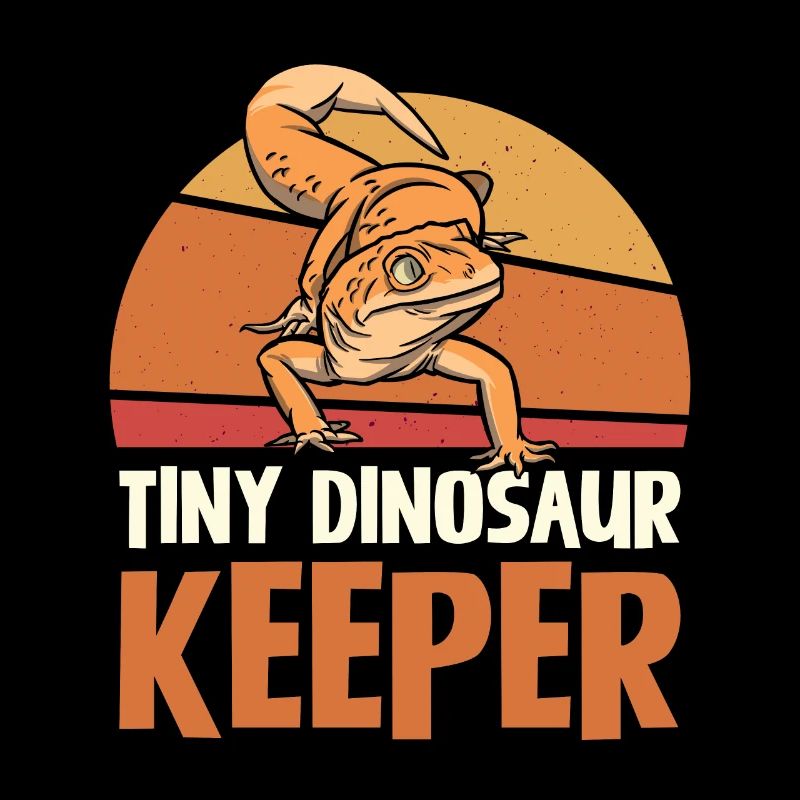 Tiny Dinosaur Keeper Retro Style