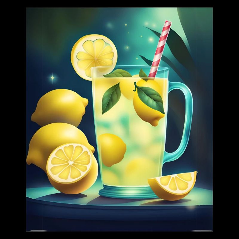 Pichet de limonade en verre