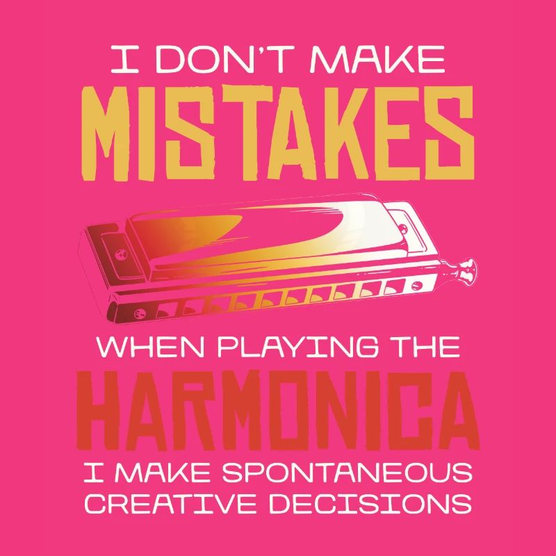 I don't make mistakes when playing the harmonica
