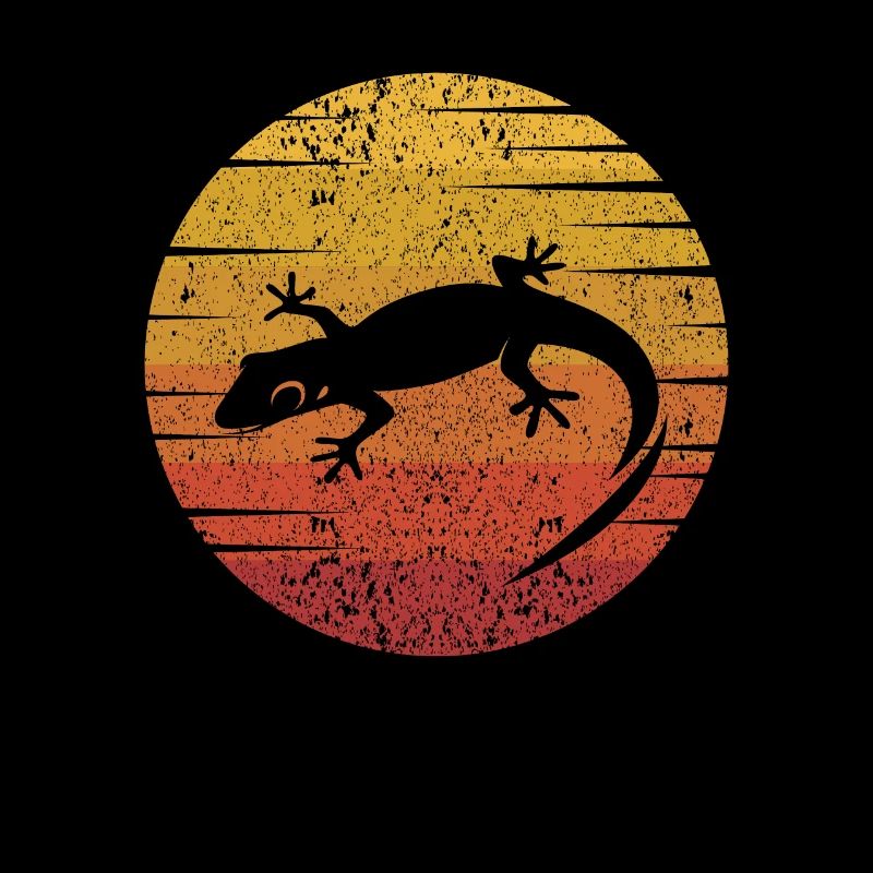 Retro Eidechse Gekkota Schopfgecko Experte Leopard