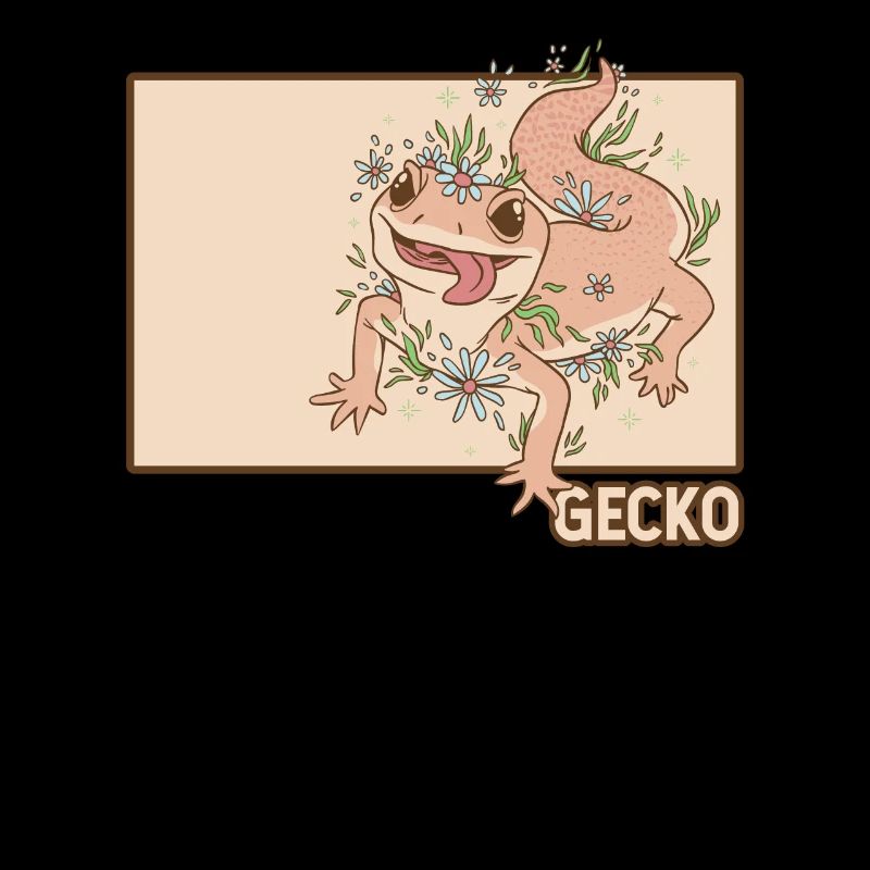 Gecko Doodle Chinesisches Hanzi Schopfeidechse Leopard