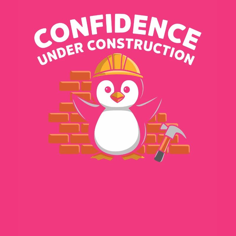 Confidence Under Construction Penguin Construction Site