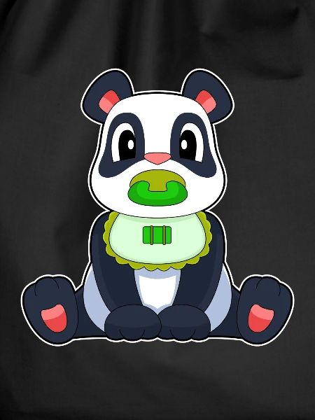 Panda Baby Bib Pacifier