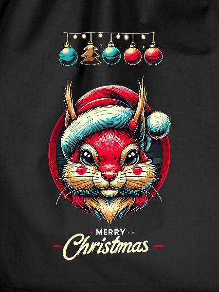 Merry Christmas Squirrel Motif