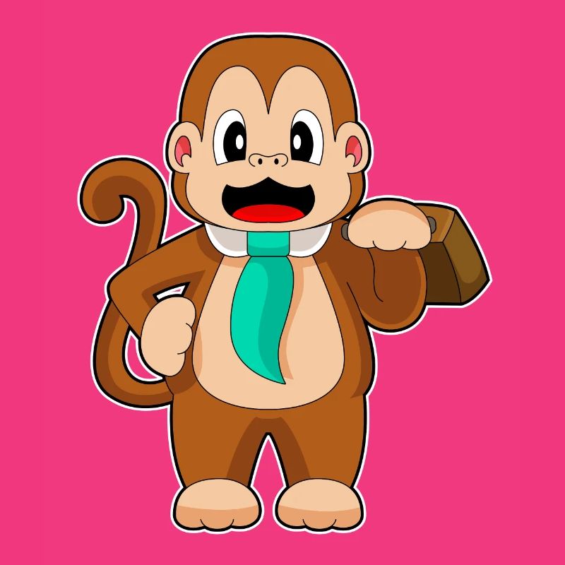 Monkey Entrepreneur Porte-documents