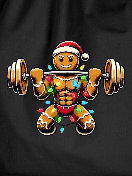 Gingerbread Man Bodybuilder Christmas
