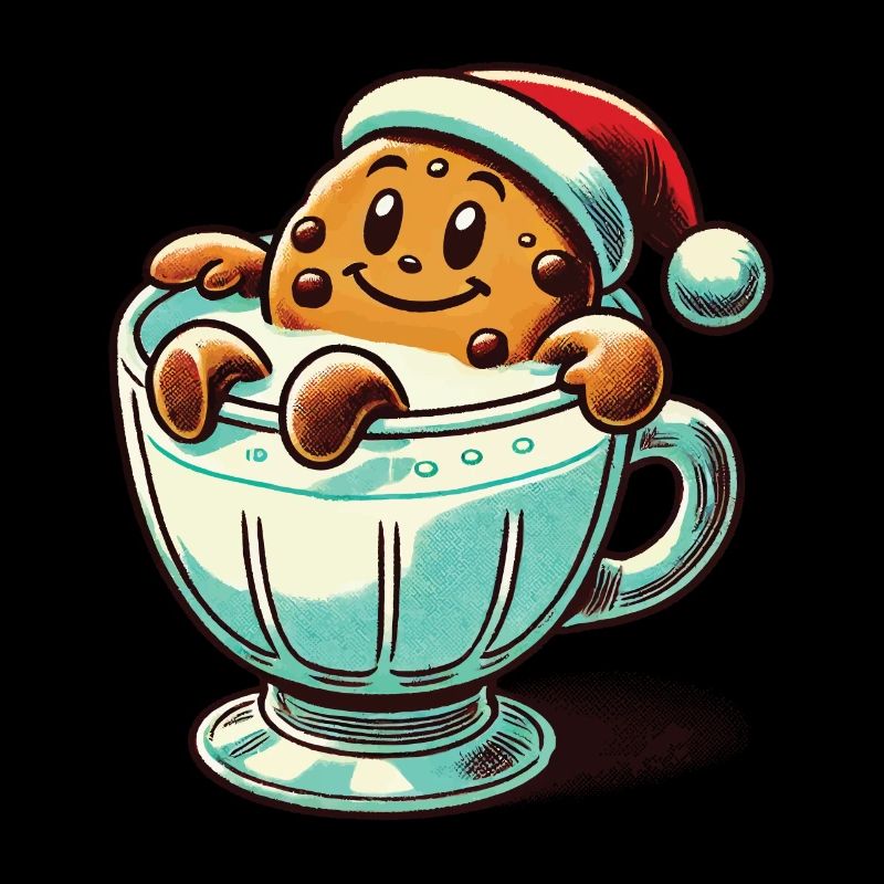 Joyeux Biscuit Noël Style Vintage Rétro