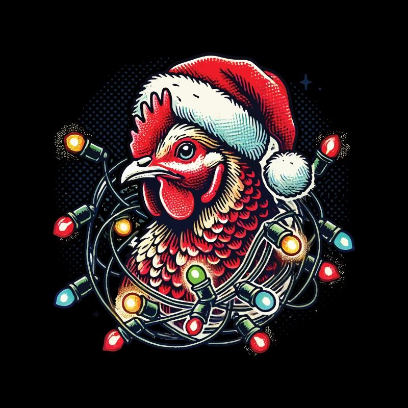 Weihnachtshuhn Mit Lichterkette