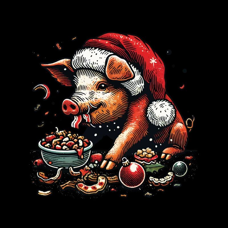 Christmas gluttony devoured with funny