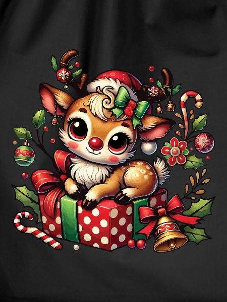Christmas Reindeer On Gift