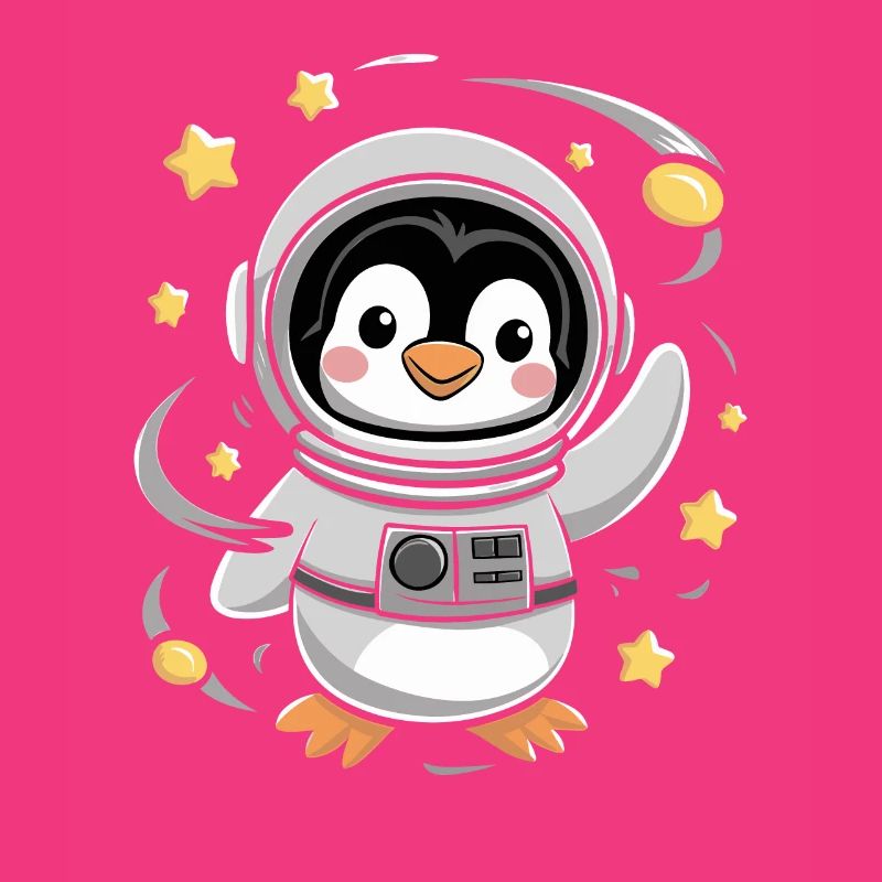 Aventure d’astronaute pingouin dans l’espace