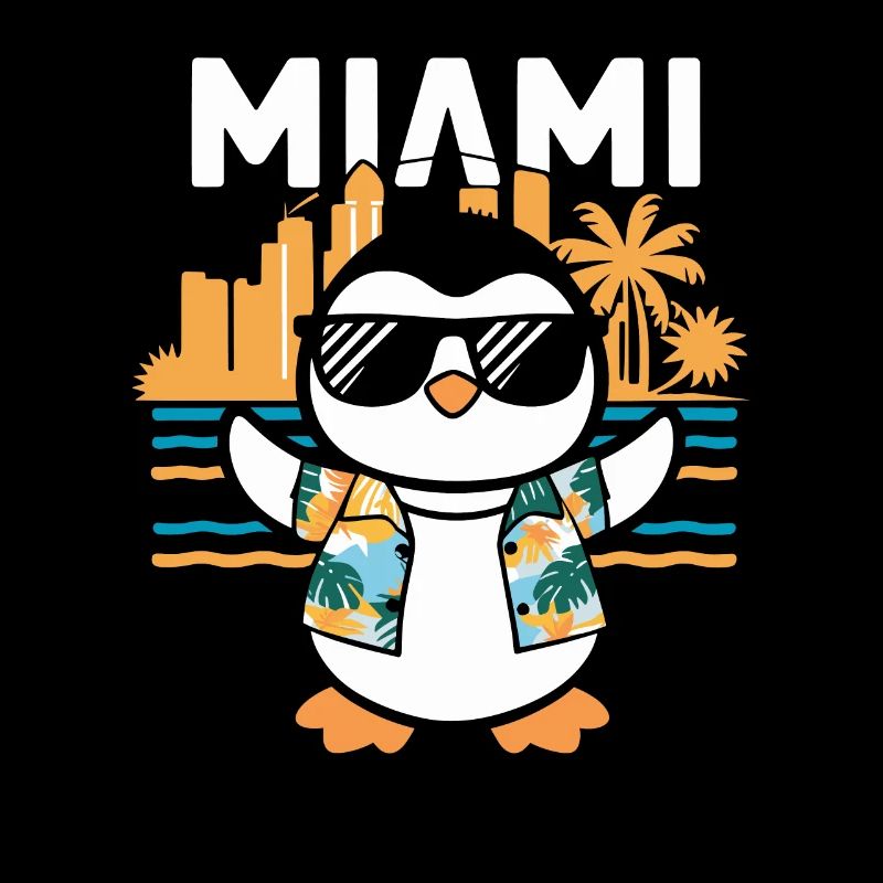Miami Pinguin Mit Sonnenbrille