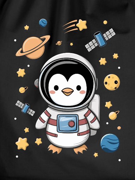 Space Penguin Adventure Astronaut