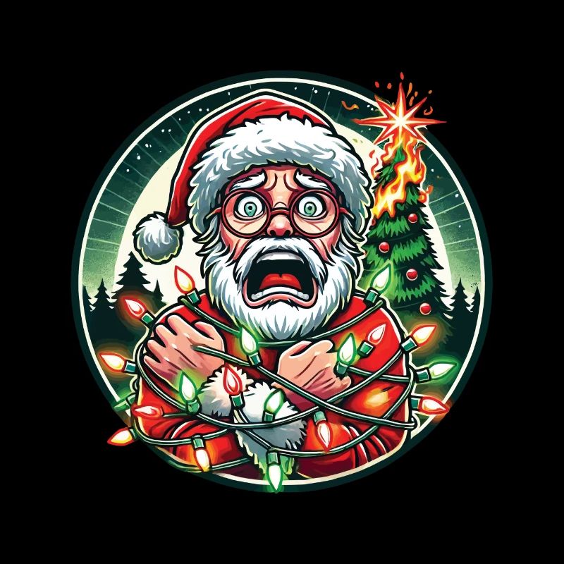 Chaos de l’électrocution de Noël avec le Père Noël