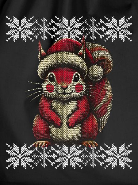 Christmas squirrel with cap